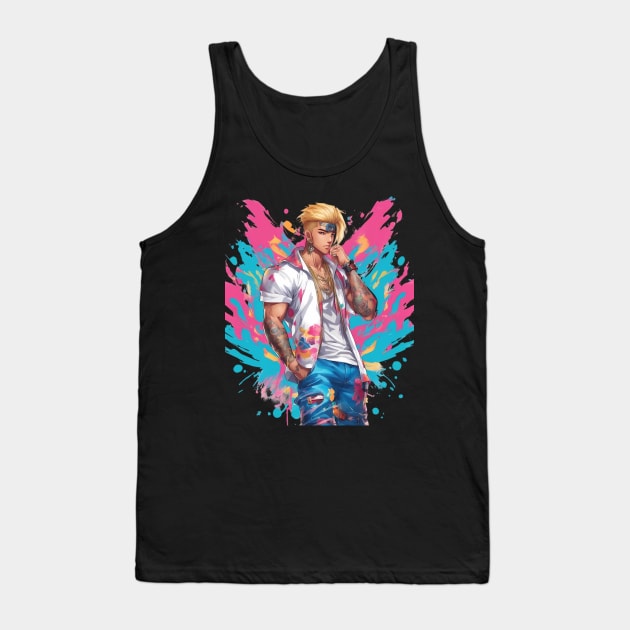 anime boy Tank Top by animegirlnft